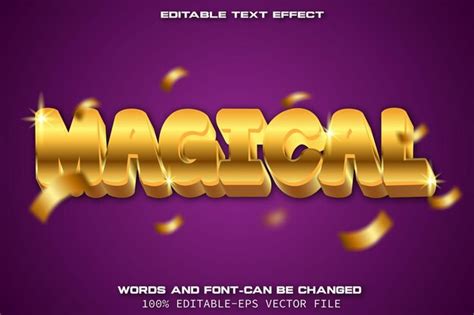Text of whimsical magical effects